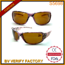 Lady Sport Sun-Eyewear with Fashionable Figure and Yellow Lenes